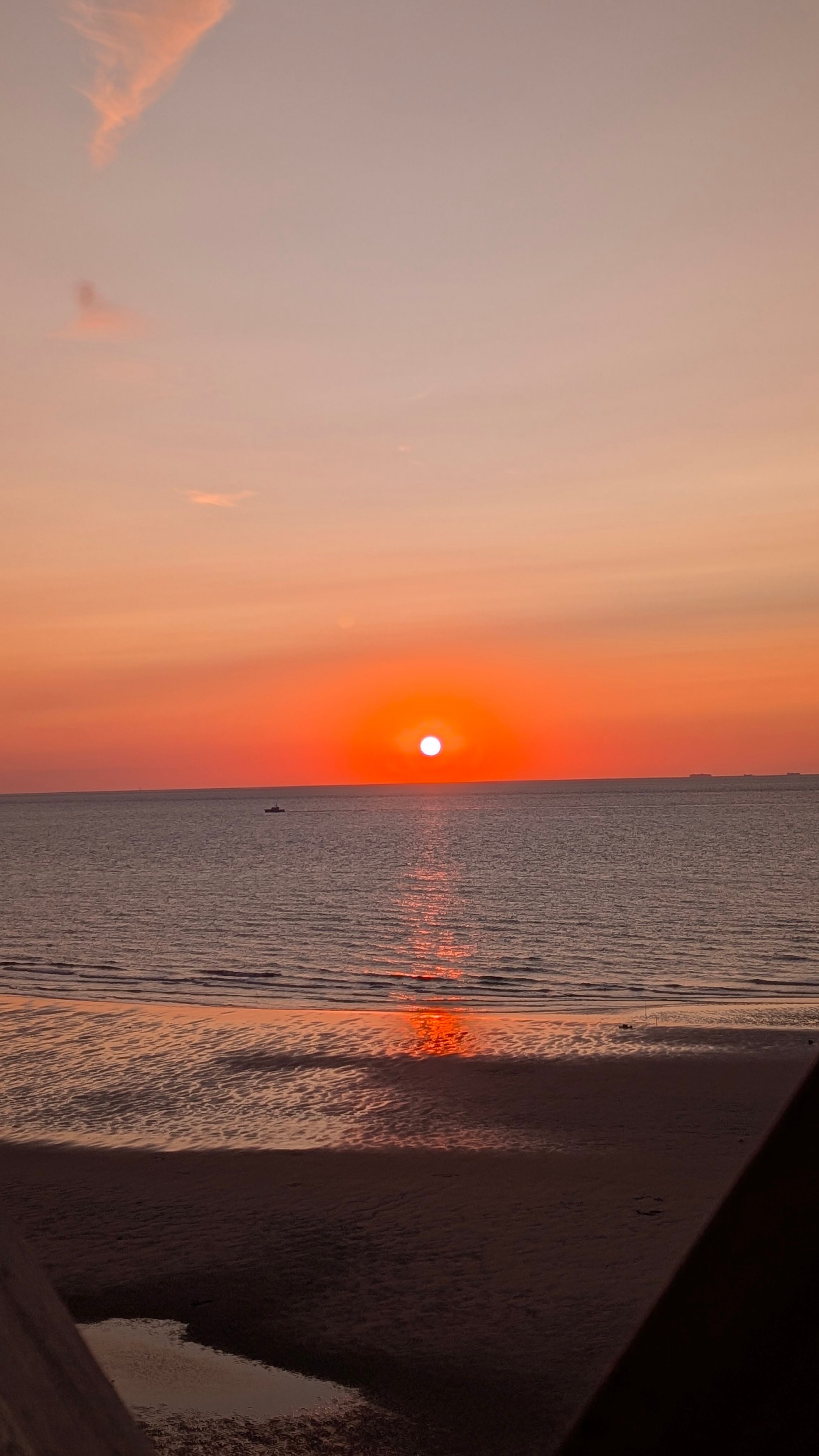 Coucher de soleil sur la plage