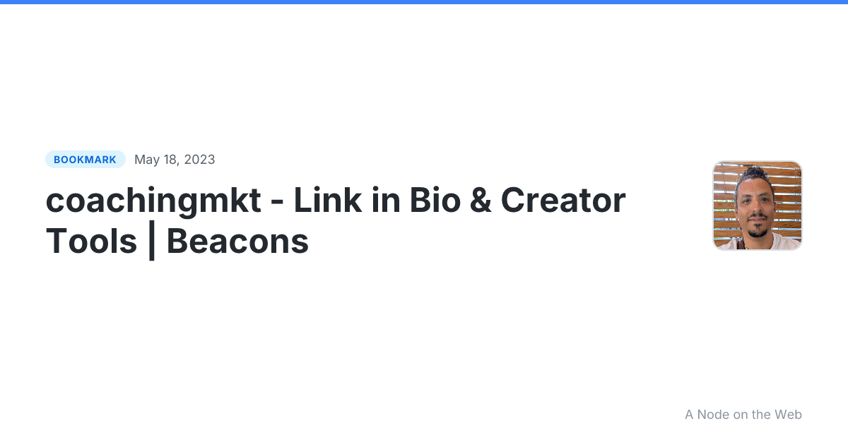 coachingmkt - Link in Bio & Creator Tools | Beacons