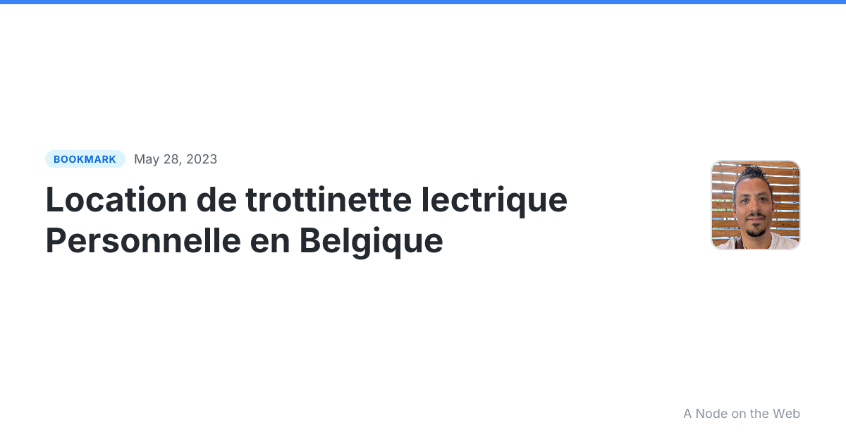 Location de trottinette lectrique Personnelle en Belgique