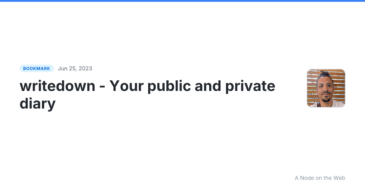 writedown - Your public and private diary