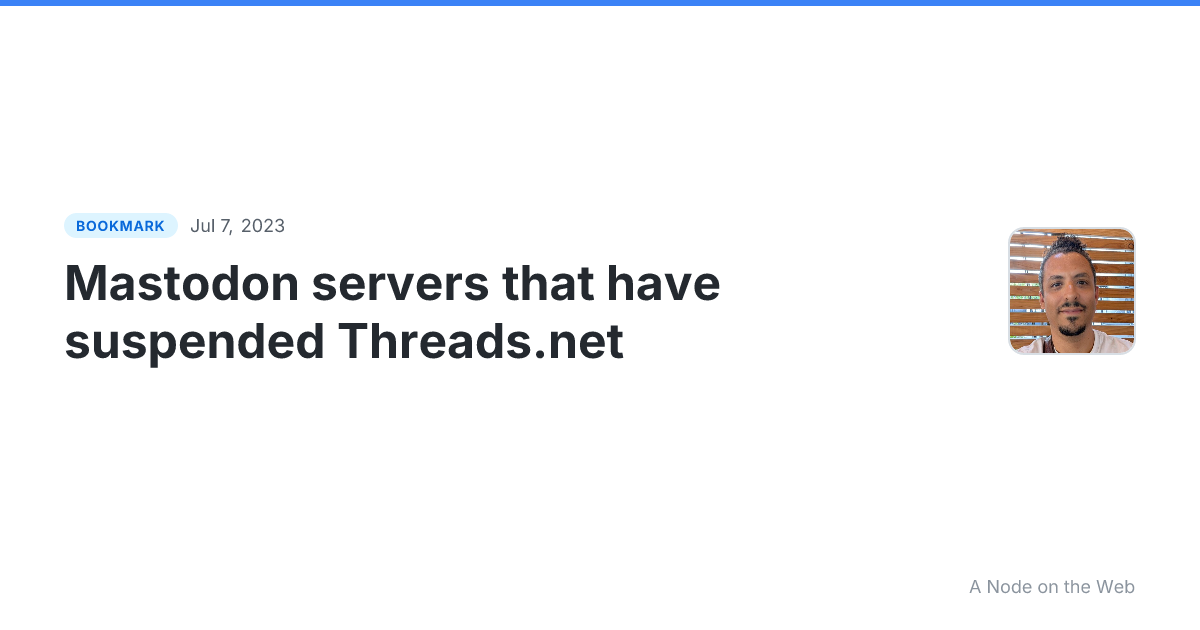 Mastodon servers that have suspended Threads.net