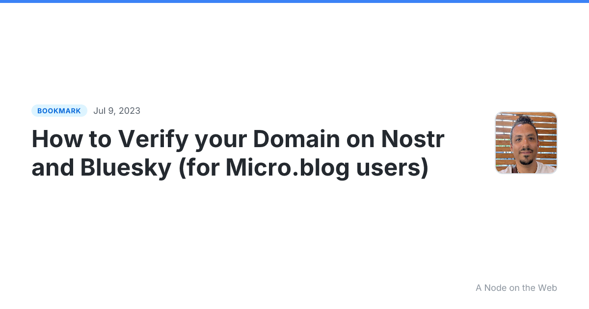 How to Verify your Domain on Nostr and Bluesky (for Micro.blog users)