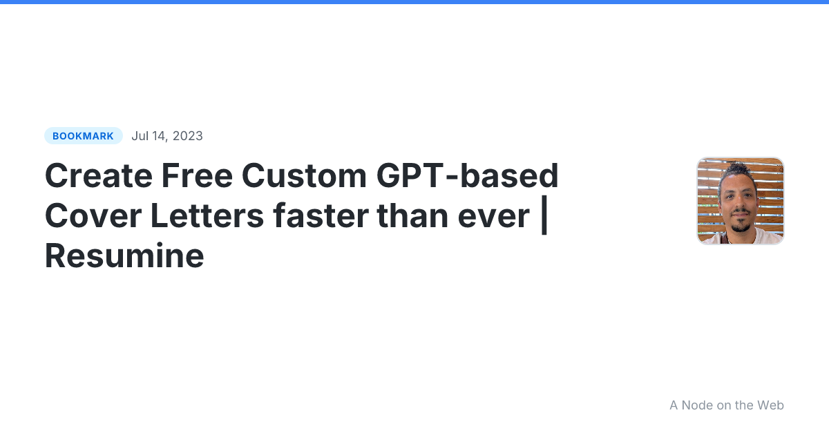 Create Free Custom GPT-based Cover Letters faster than ever | Resumine