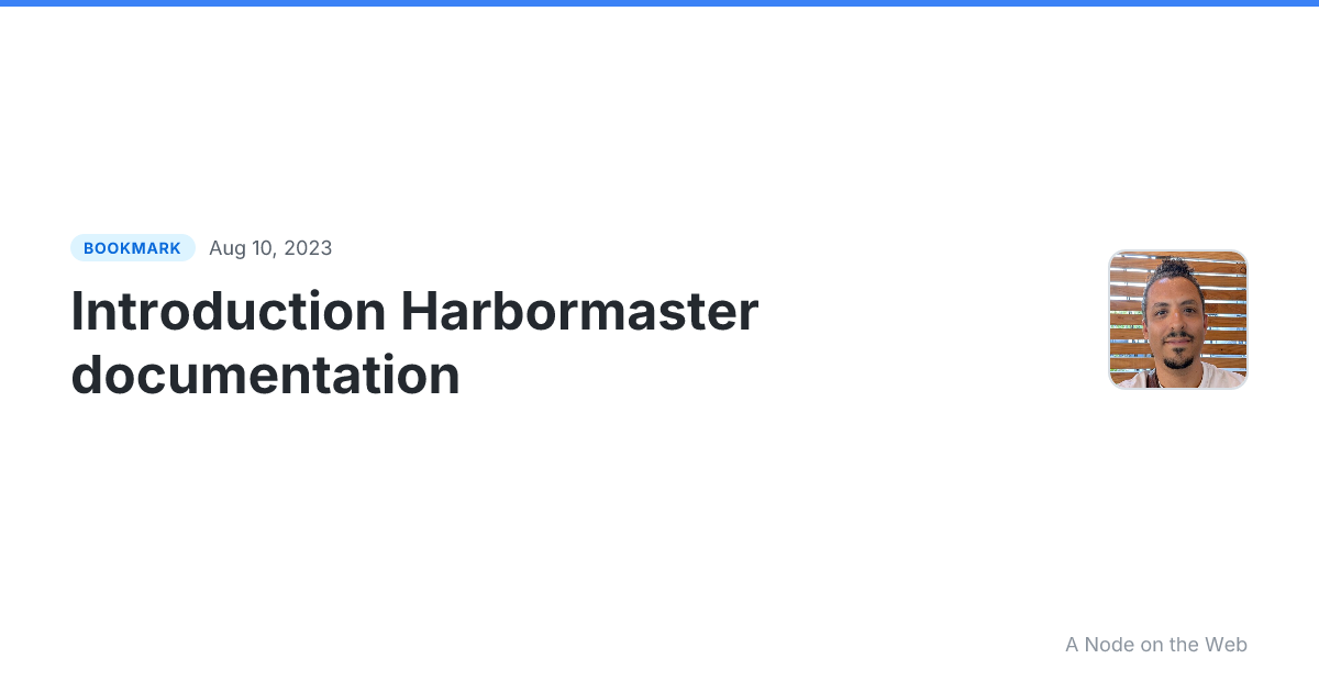 Introduction Harbormaster documentation