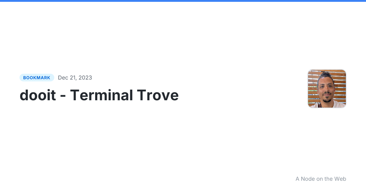 dooit - Terminal Trove