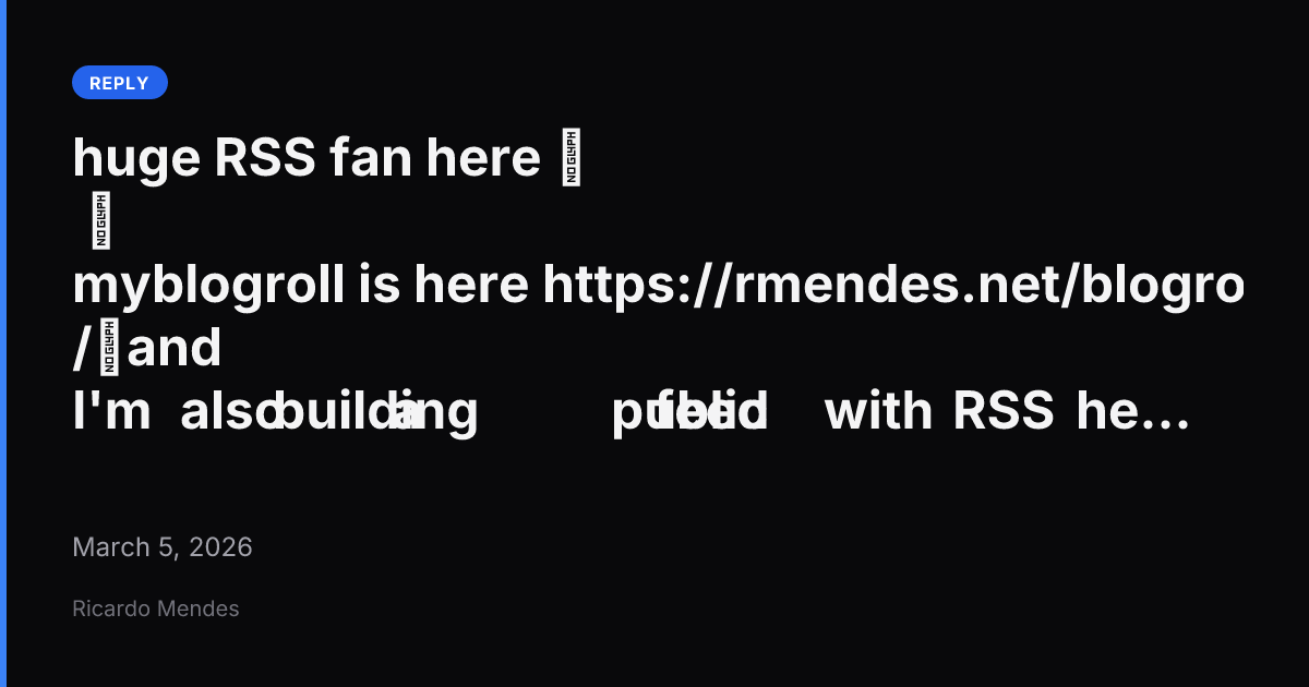 Reply to fosstodon.org/@mike/116178563895999...
