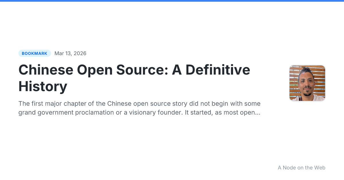 Chinese Open Source: A Definitive History