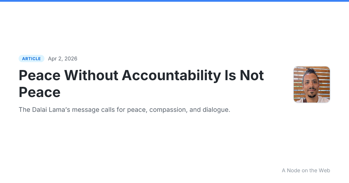 Peace Without Accountability Is Not Peace