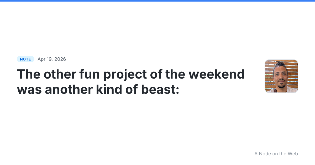 The other fun project of the weekend was another kind of bea...