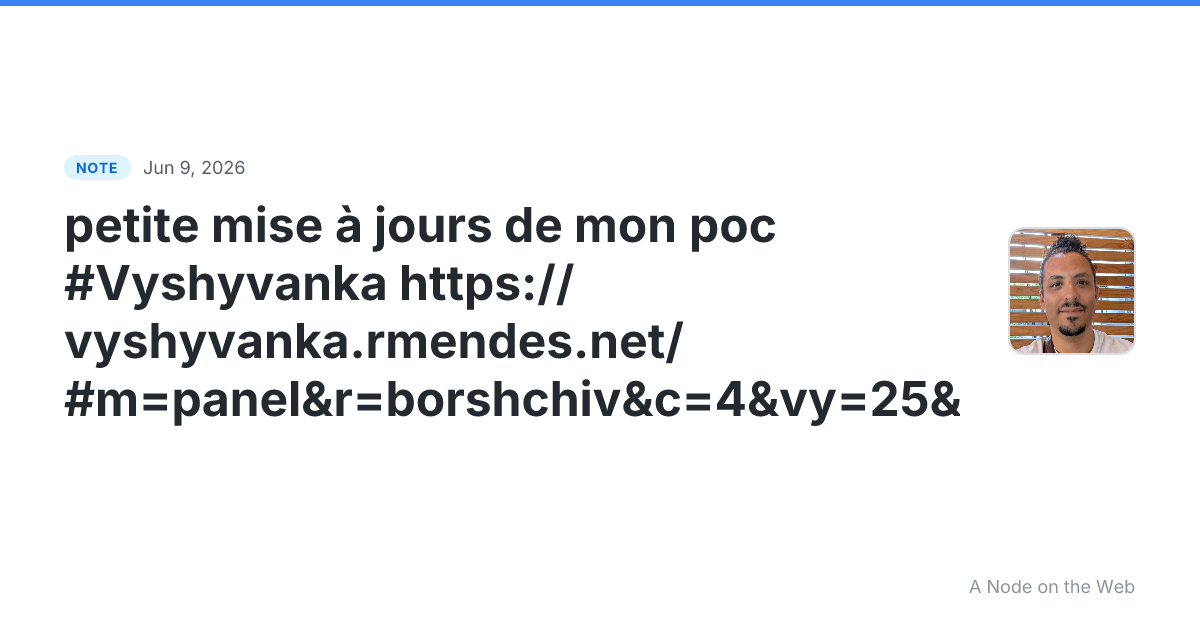 petite mise à jours de mon poc #Vyshyvanka https://vyshyvank...