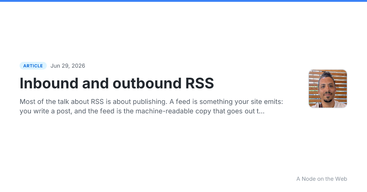 Inbound and outbound RSS