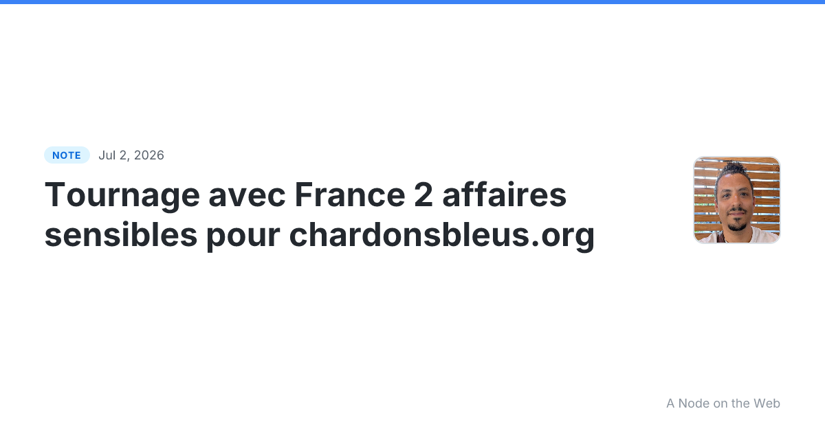 Tournage avec France 2 affaires sensibles pour chardonsbleus...