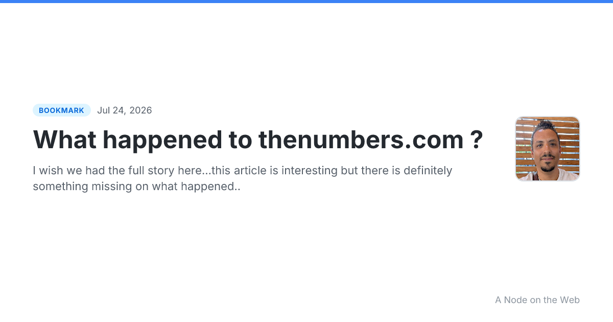 What happened to thenumbers.com ?
