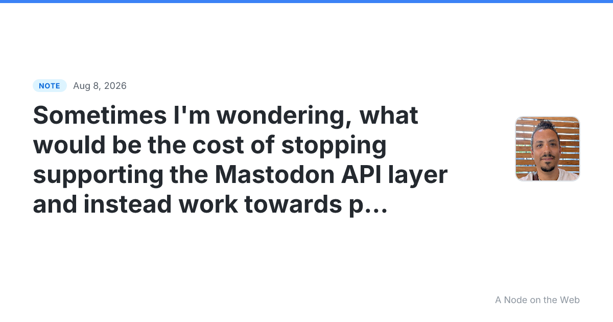 Sometimes I’m wondering, what would be the cost of stopping...