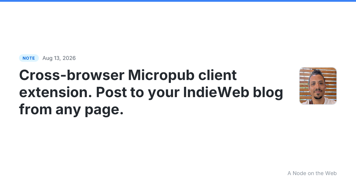 Cross-browser Micropub client extension. Post to your IndieW...
