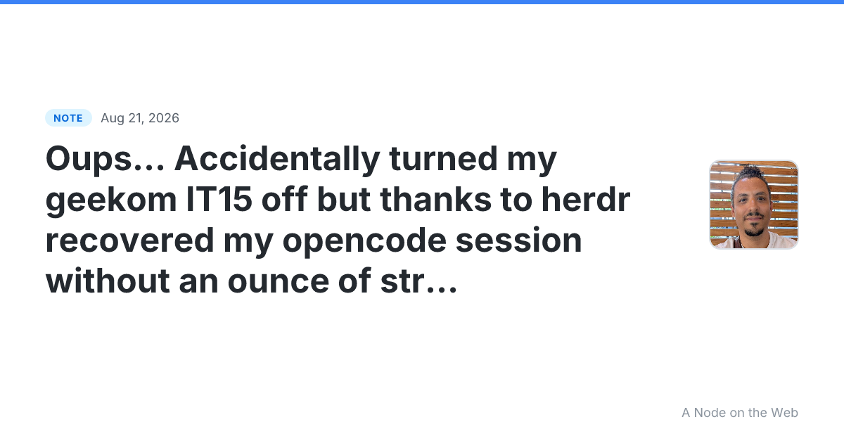 Oups… Accidentally turned my geekom IT15 off but thanks to h...