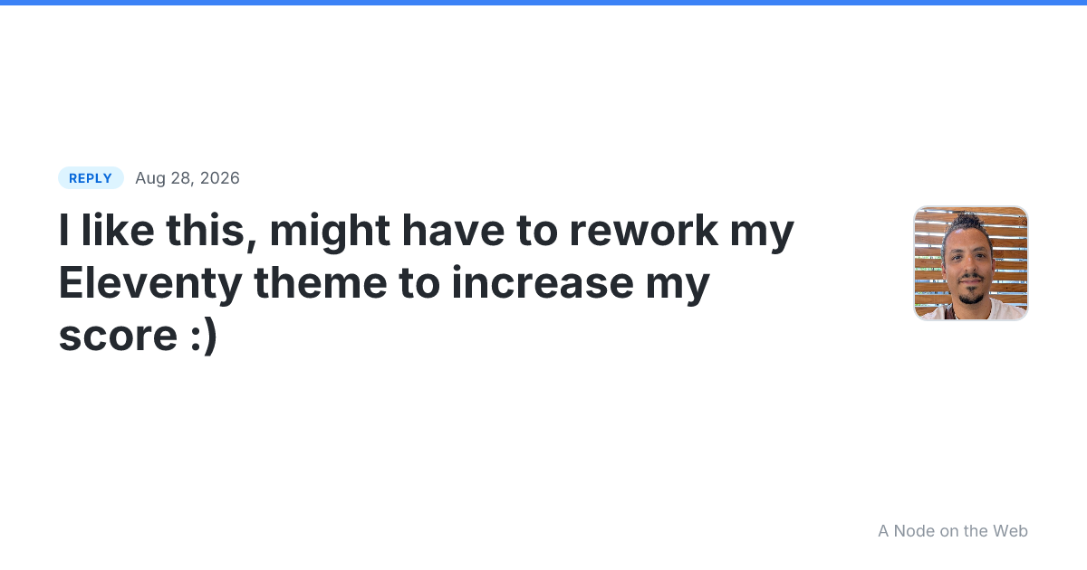 Reply to www.zachleat.com/web/speedlify2/