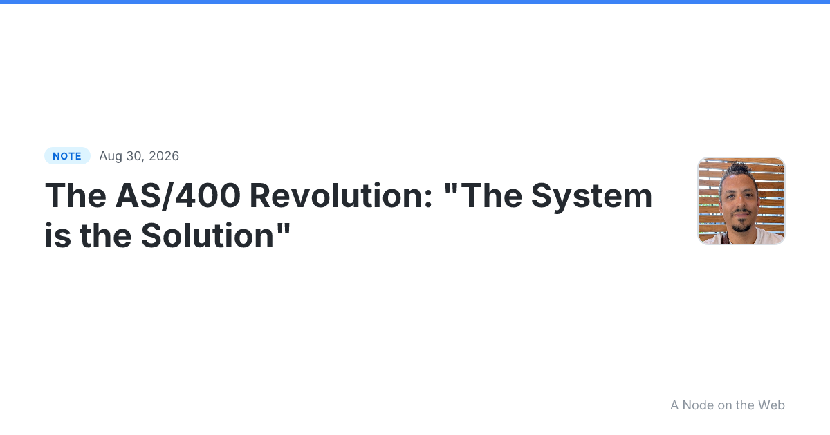 The AS/400 Revolution: “The System is the Solution” 🖥️ The...
