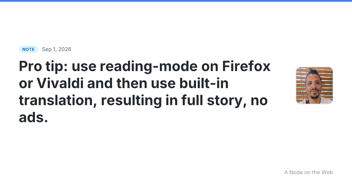 Pro tip: use reading-mode on Firefox or Vivaldi and then use...