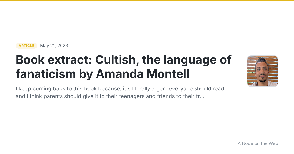 Book extract: Cultish, the language of fanaticism by Amanda Montell