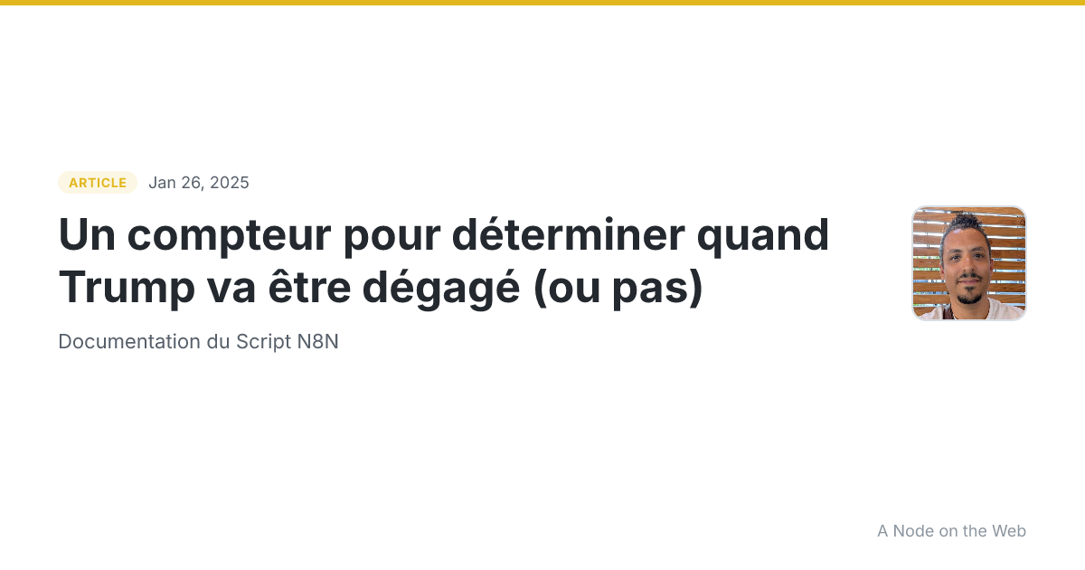 Un compteur pour déterminer quand Trump va être dégagé (ou pas)