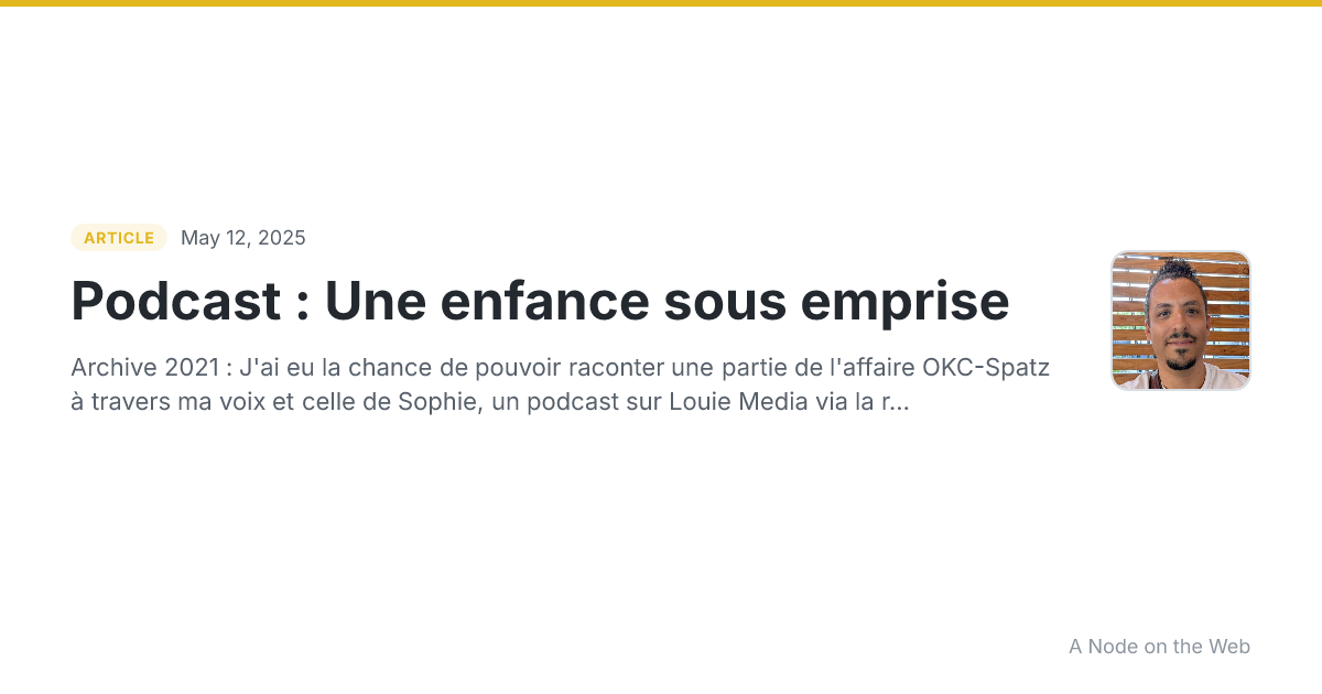 Podcast : Une enfance sous emprise