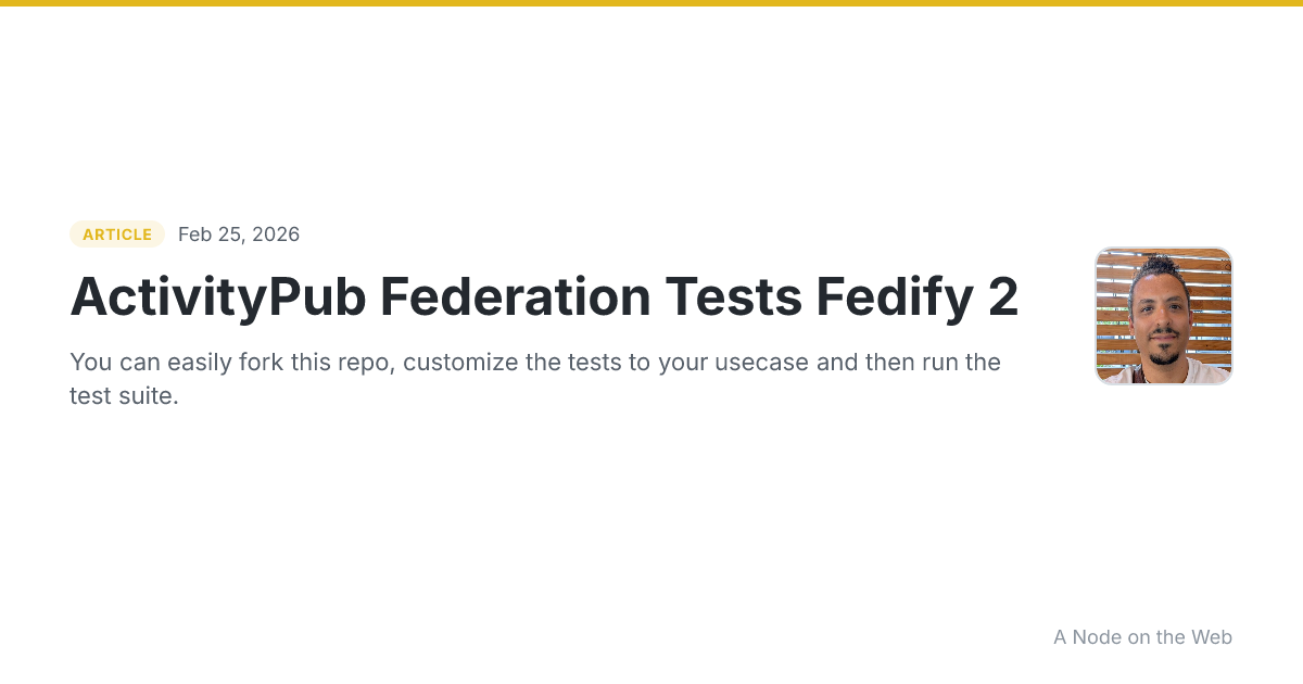 ActivityPub Federation Tests Fedify 2