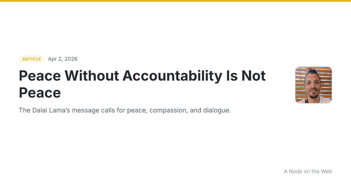 Peace Without Accountability Is Not Peace