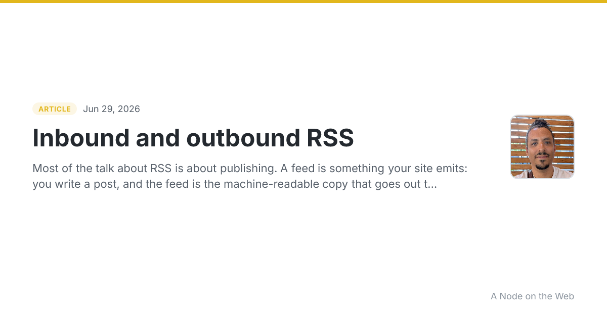 Inbound and outbound RSS