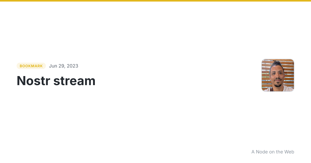Nostr stream