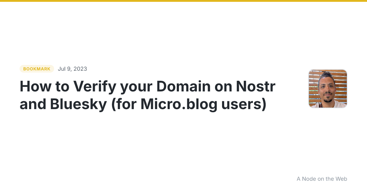 How to Verify your Domain on Nostr and Bluesky (for Micro.blog users)