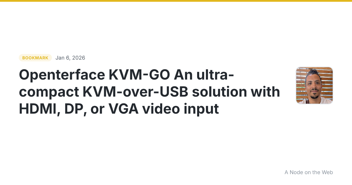 Openterface KVM-GO An ultra-compact KVM-over-USB solution with HDMI, DP, or VGA video input