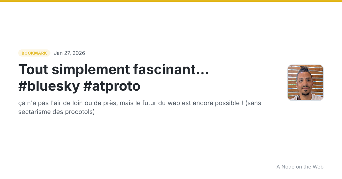 Tout simplement fascinant... #bluesky #atproto
