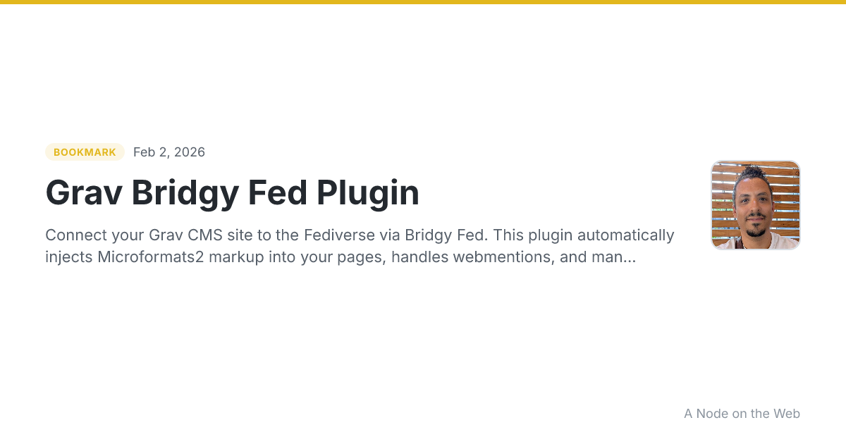 Grav Bridgy Fed Plugin