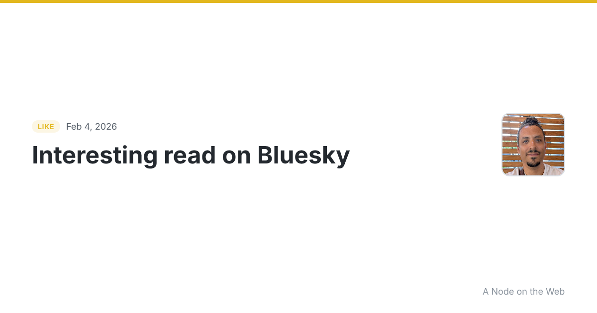 Interesting read on Bluesky