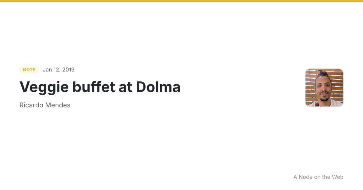 Veggie buffet at Dolma