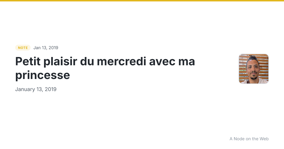 Petit plaisir du mercredi avec ma princesse