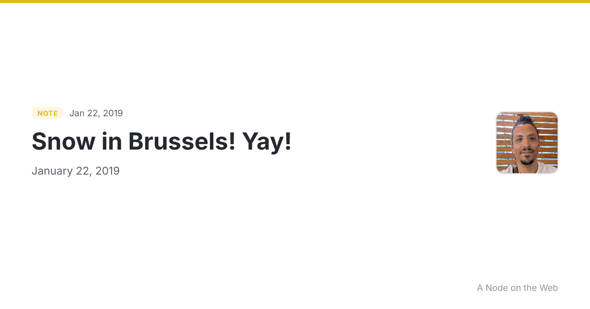 Snow in Brussels! Yay!