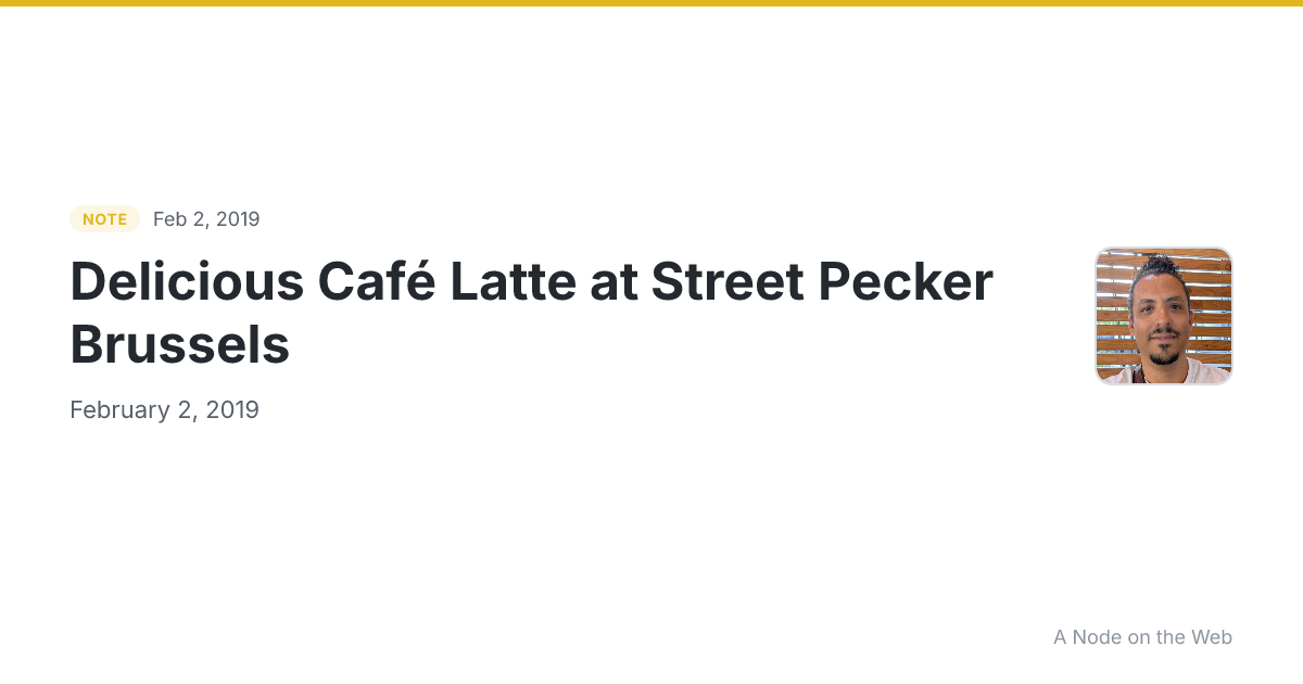 Delicious Café Latte at Street Pecker Brussels