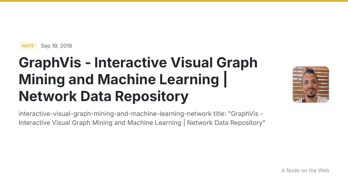 GraphVis - Interactive Visual Graph Mining and Machine Learning | Network Data Repository