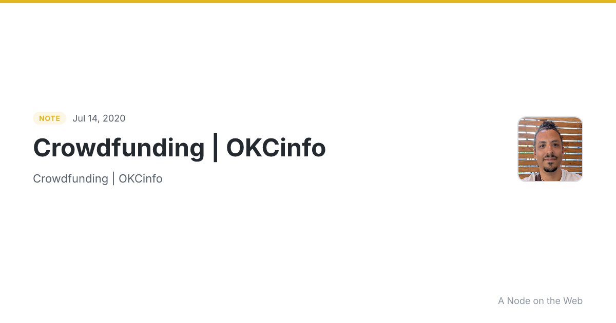 Crowdfunding | OKCinfo