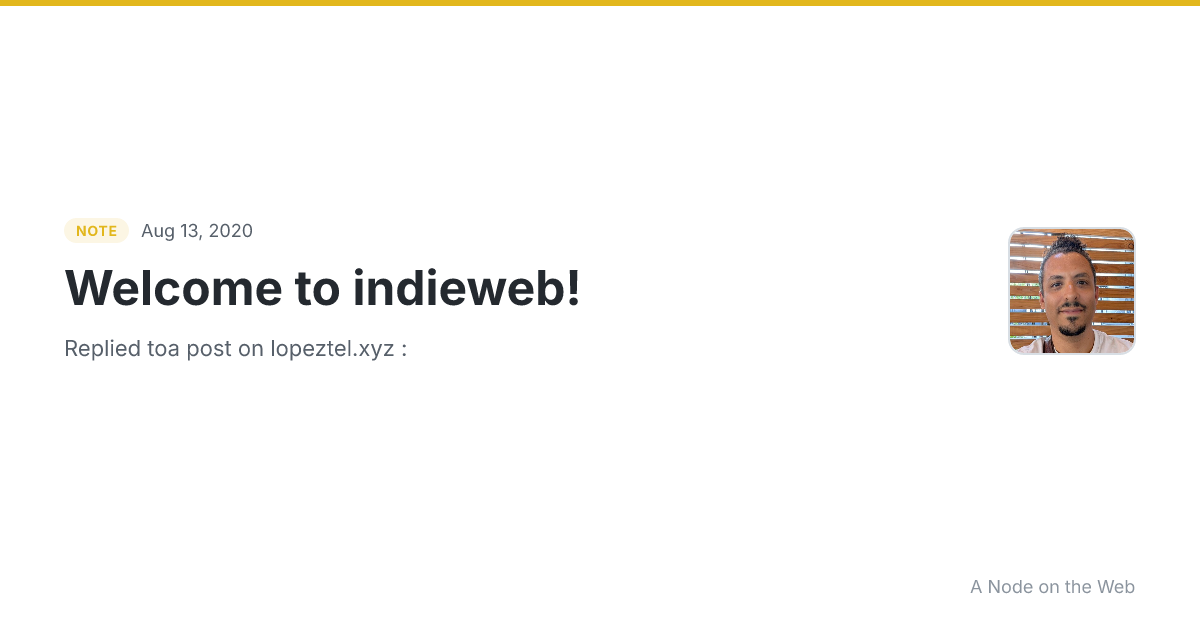 Welcome to indieweb!