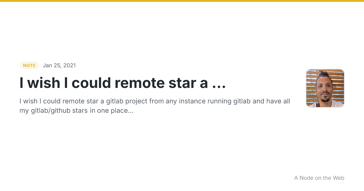 I wish I could remote star a ...