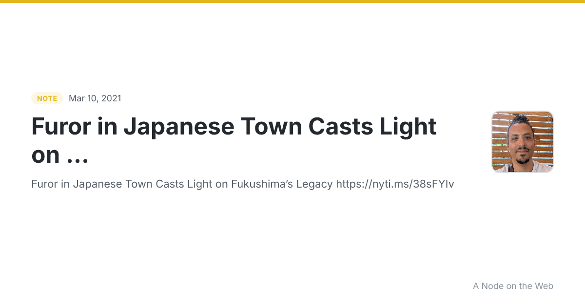 Furor in Japanese Town Casts Light on ...