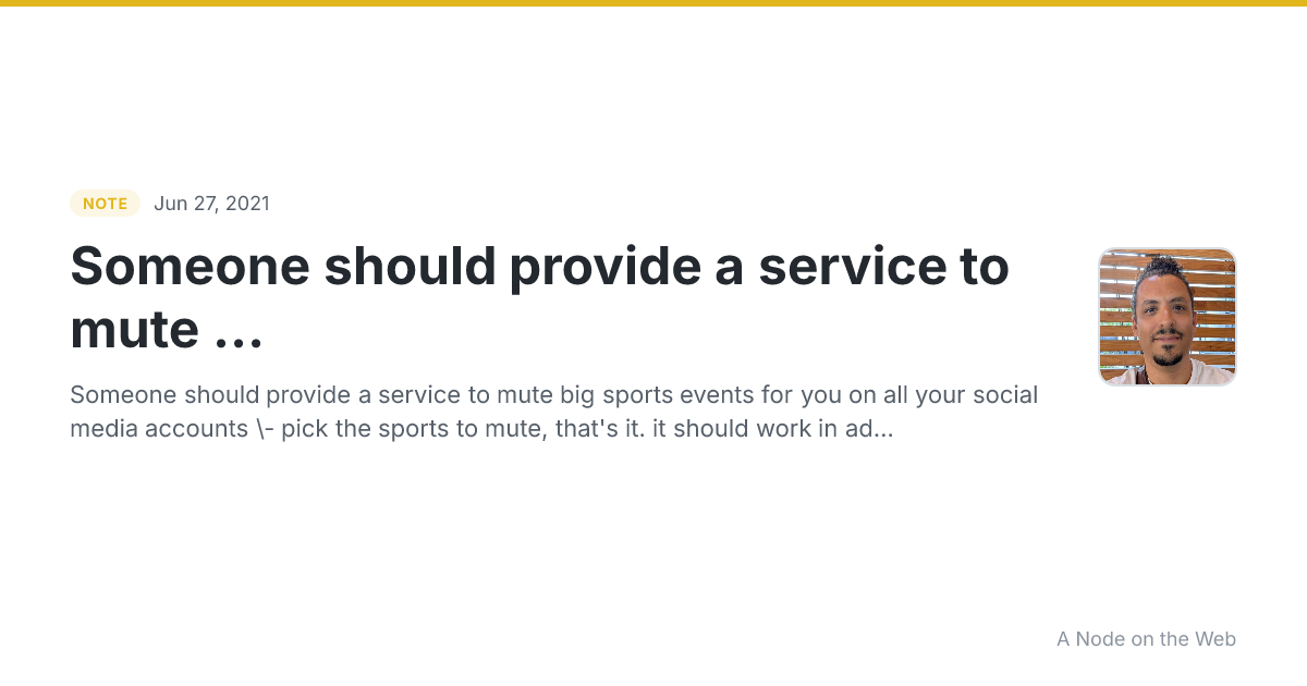 Someone should provide a service to mute ...