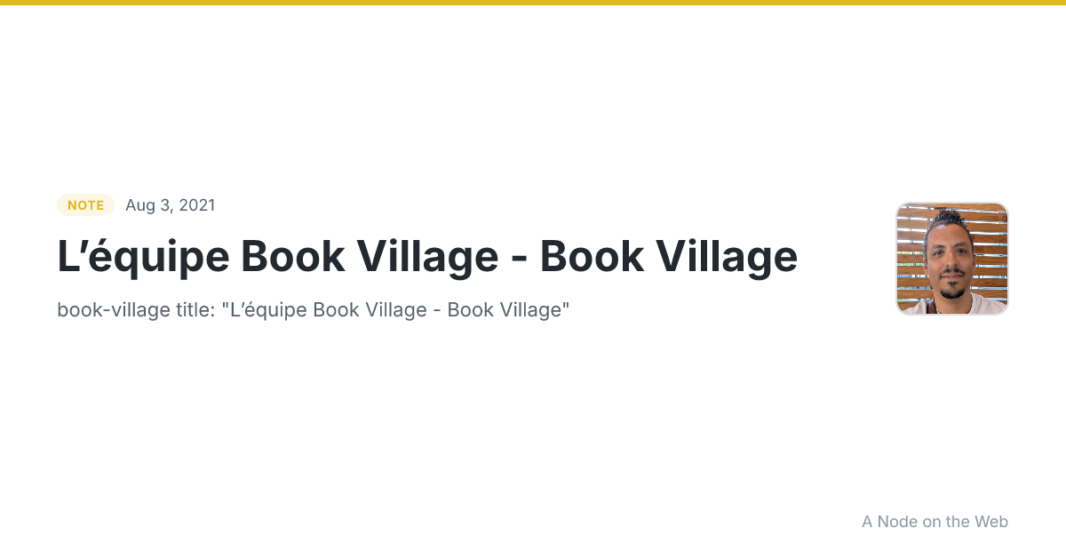 L’équipe Book Village - Book Village