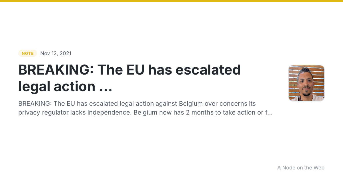 BREAKING: The EU has escalated legal action ...