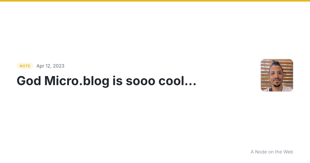 God Micro.blog is sooo cool…