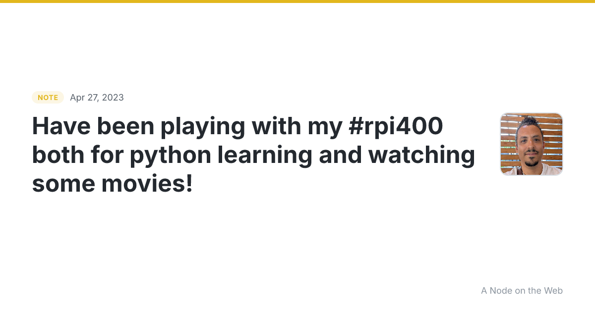 Have been playing with my #rpi400 both for python learning a...