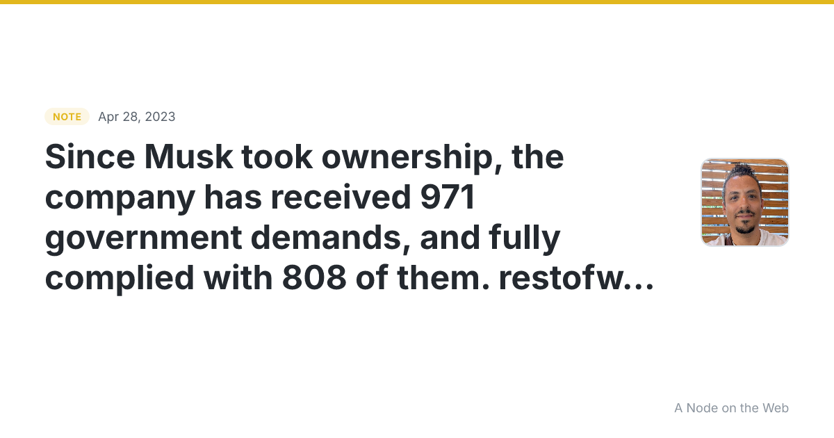 Since Musk took ownership, the company has received 971 gove...